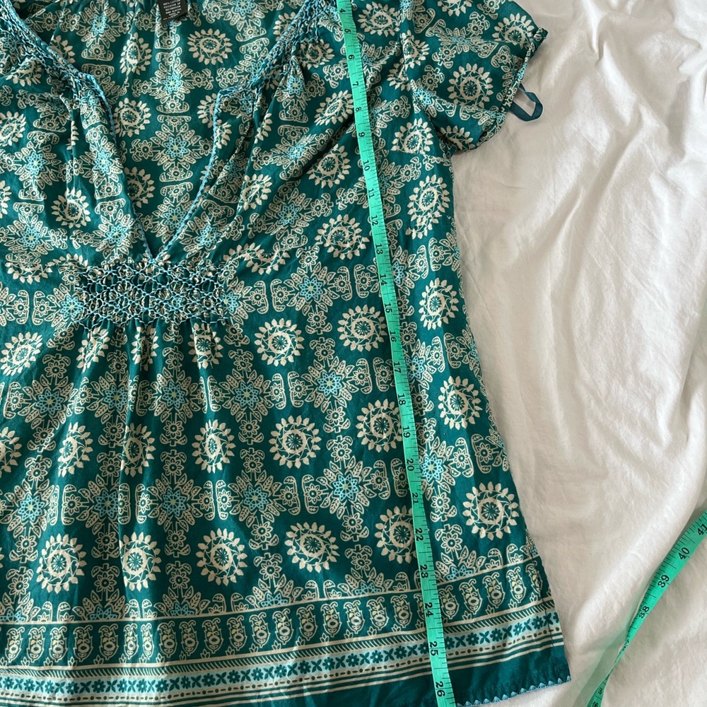 Eddie Bauer Teal Women's Top Vintage 2000’s Size XL